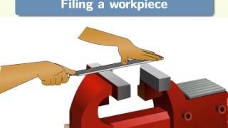 Filing a workpiece  English [upl. by Larrie14]