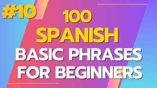 Spanish Daily Expressions for Beginners 10 [upl. by Lalib]