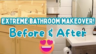 EXTREME BATHROOM MAKEOVER  AT HOME WITH JILL  bathroom renovation [upl. by Norab]