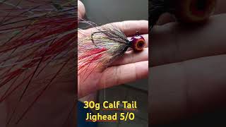 Calf Tail Jighead 30g 50 fishing pesca tucunare pescaesportiva flytying jighead tying viral [upl. by Sahc]