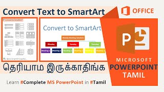 MS PowerPoint Tamil  Convert to SmartArt [upl. by Tandie]