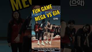 LUAR BIASA FUN GAME MEGA VS GIA🥳 shorts redspark megawativolikorea ballvolly sports [upl. by Plank]