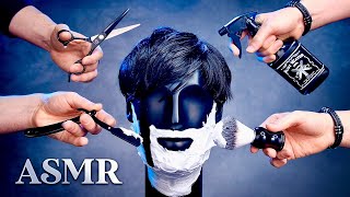 ASMR ULTIMATE HAIRCUT at the SENSORY BARBER 💈 Sleep and Tingle Inducing Hair Salon Triggers [upl. by Berck740]