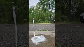 Baking Soda and Vinegar Rocket in Slow Motion  Instructions in Description [upl. by Etiragram288]