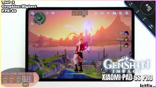 Xiaomi Pad 6s Pro Genshin Impact Gaming test  Snapdragon 8 Gen 2 144Hz Display [upl. by Lotus734]