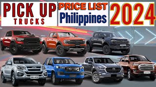 Pick up trucks Price List in Philippines 2024 [upl. by Ajak]