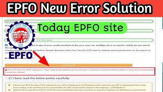 A Error IO error on POST request for quothttpsepfoauadcepfindiagovinauaauthquot Connection refus [upl. by Eceinart589]