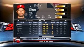 MLB 2K12 Franchise EP 1 Fantasy Draft [upl. by Schroder]