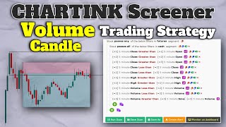 How to Use Chartink Screener for Intraday Trading  Best Volume Candle Trading Strategy [upl. by Ansela]