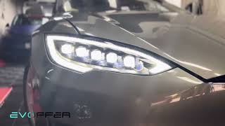 Alpharex NOVASeries Projector Headlight Demo  Tesla Model S  EVOffer [upl. by Omero403]