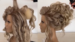 Updo hairstyle tutorial top hairstyle Prom hairstyle [upl. by Simara]