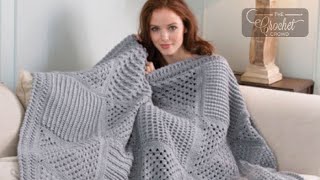 Crochet Checkerboard Sampler Blanket [upl. by Nev530]