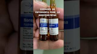 Noradrenalina Cuidados de Enfermería noradrenalina norepinephrine aminas [upl. by Ahtelrac]