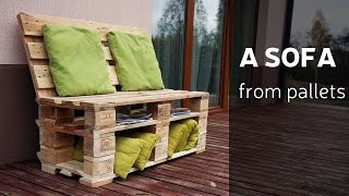 How To Make A Sofa From Pallets [upl. by Lletniuq877]