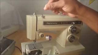 Threading a Kenmore 1941 Zig Zag Sewing Machine [upl. by Eesdnil]