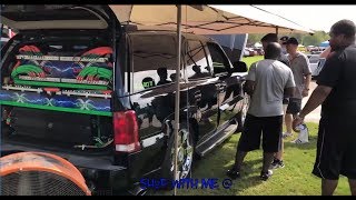 16 SUNDOWN AUDIO NIGHTSHADE V3S DESTROYING DAVIDS ESCALADEEEE [upl. by Hcurob783]