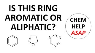 is the ring aromatic or aliphatic  Huckels rules practice [upl. by Aemat369]