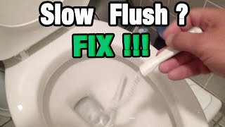 How To Fix Slow Flushing Toilet  Not Flushing Properly [upl. by Consuelo]