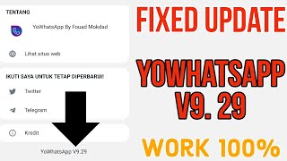 FIX Update Yowhatsapp terbaru V9 29 [upl. by Romilda]