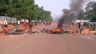 Antigovernment protests rock Central African Republic [upl. by Shaya287]