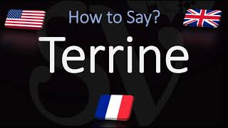 How to Pronounce Terrine CORRECTLY English amp French Pronunciation [upl. by Liartnod]