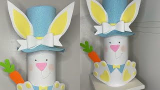 TUTORIAL CONIGLIO gigante con riciclo tubo di cartone diy [upl. by Roseann401]