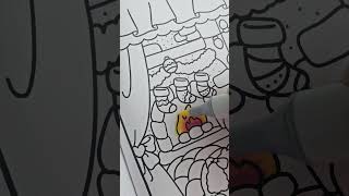 How to color a flame with alcohol marker 🔥 copic alcoholmarkers coloring coloringbook shorts [upl. by Ssac]