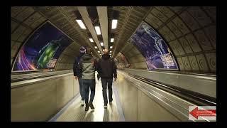 Underground station Waterloo Connection with Bakerloo [upl. by Inaffets]