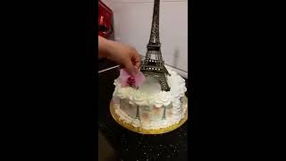 DECORANDO UNA TARTA CON PAPEL DE ARROZ [upl. by Forester626]