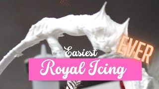 Easy Cookie Decorating Royal Icing Recipe royalicingrecipe royalicing cookiedecorating [upl. by Laoj]