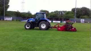 Sports Pitch Drainage  Installing sand grooves with the Blec Sandmaster [upl. by Furmark]