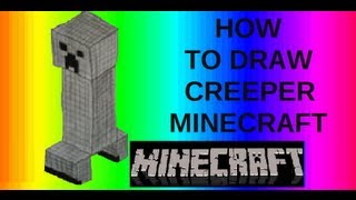 Minecraft  How To Draw Creeper From Minecraft [upl. by Ailahk]