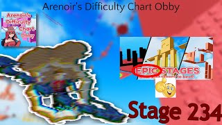 Arenoirs Difficulty Chart Obby Stage 234 [upl. by Huba435]