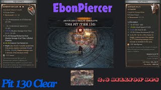 Diablo 4  Blight Ebonpiercer Pit 130 Clear [upl. by Taveda]