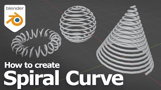 How to make a spiral curve in Blender using free addon [upl. by Jereld]