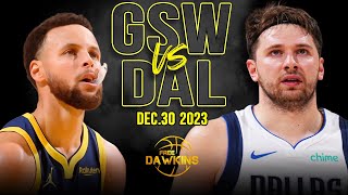 Golden State Warriors vs Dallas Mavericks Full Game Highlights  December 30 2023  FreeDawkins [upl. by Leda79]