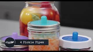 How to Ferment Vegetables in Mason jars with the Masontops Complete Fermentation Kit  Video [upl. by Natsuj]