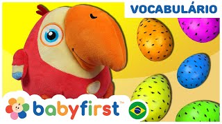 Desenhos educativos  APRENDA O NOME DOS ANIMAIS COM OVO SURPRESA  Baby First Brasil [upl. by Fidela471]