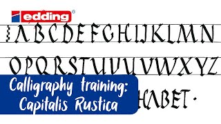 Ancient calligraphy script training with edding  Capitalis Rustica [upl. by Leor]