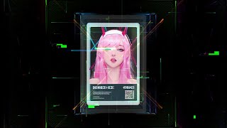 3D Holographic Cards NFT Display  After Effects Template [upl. by Notlehs]