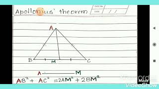 Apollonius theorem [upl. by Rustin]