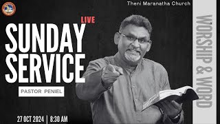 SUNDAY LIVE  27  10  2024  Pastor Peniel  Theni Maranatha Church [upl. by Akiwak]