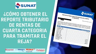 COMO OBTENER EL REPORTE TRIBUTARIO DE RENTAS DE CUARTA CATEGORIA PARA TRAMITAR EL REJA [upl. by Nemra88]