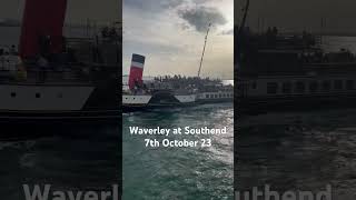 Waverley the world’s last sea going paddle steamer at Southend Pier [upl. by Yevol]