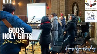 God’s Holy Gifts  Dan Schutte  Communion hymn w lyrics covered by Faiths Choir Brussels [upl. by Abehs]