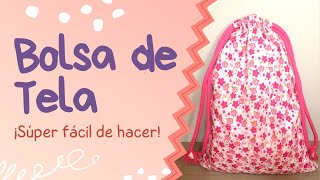 BOLSA de TELA fácil de hacer  PASO A PASO  DIY [upl. by Agemo]