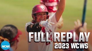 Oklahoma vs Stanford 2023 Women’s College World Series semifinals  FULL REPLAY [upl. by Onitselec]