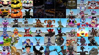 ALL FNAF 19 JUMPSCARES 20142023 in Garrys Mod FNAF 1 2 3 4 SL Security Breach Ruin [upl. by Dami804]