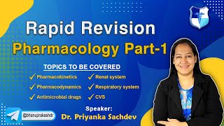 Rapid Revision Pharmacology Part1 Live By Dr Priyanka Sachdev  FMGE and NEET PG [upl. by Amersham]