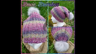 Basic Brimless Loom Knit Beanie [upl. by Haisoj]